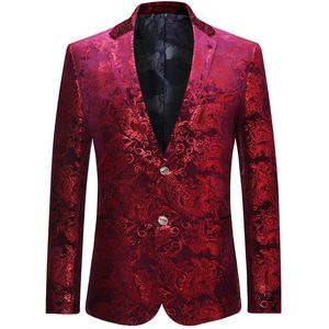 Allthemen Heren Colbert met Gouden Opdruk - Geborduurde Knopen - S