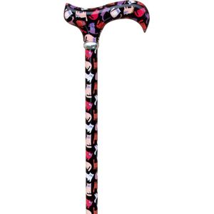Classic Canes - Verstelbare Wandelstok - Zwart - Kleurrijke Katten - Hoogte Verstelbaar van 73 cm tot 95 cm