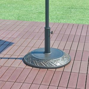 Duurzame Parasolvoet met Betonnen Basis en Adapter voor Diverse Stokken