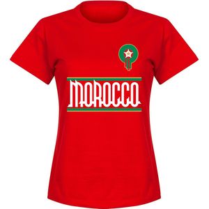 Marokko Dames Team T-Shirt - Rood - S