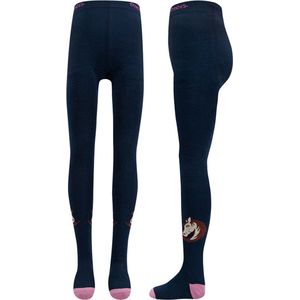 Ewers Maillot Kindermaat - Donkerblauw/Oudroze met Paardenhoofd-152/164