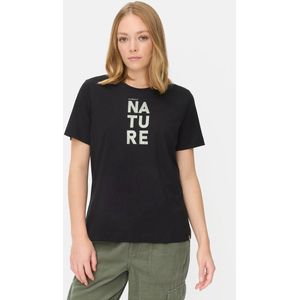 camel active T-Shirt van puur katoen - Maat womenswear-XXS - Kaviaar