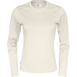 Cottover T-SHIRT LONG SLEEVE LADY - GOTS GECERTIFICEERD 141019 - Ecru - XS
