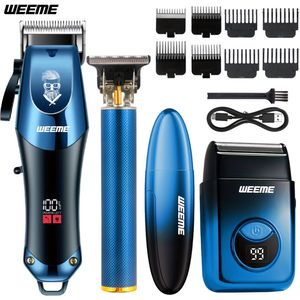 tondeus - baardtrimmer - 4-delige Mannenverzorgingsset – Inclusief Elektrische Haartrimmer, Baardtrimmer, Neushaartrimmer & Scheermes, Draadloze Kapselset met Verstelbare Mesjes, Ideaal voor Thuis Knippen en Compleet Stylen