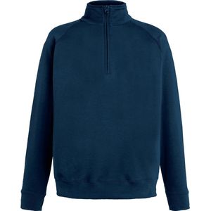 Fruit Of The Loom Heren lichtgewicht sweatshirt met ritssluiting (Donker Marine)