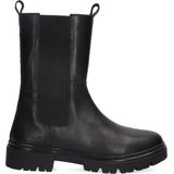 Braqeez 424563-589 Meisjes Chelsea Boots - Zwart - Leer - Ritssluiting