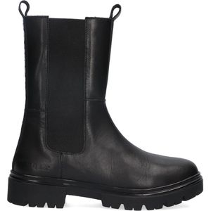 Braqeez 424563-589 Meisjes Chelsea Boots - Zwart - Leer - Ritssluiting