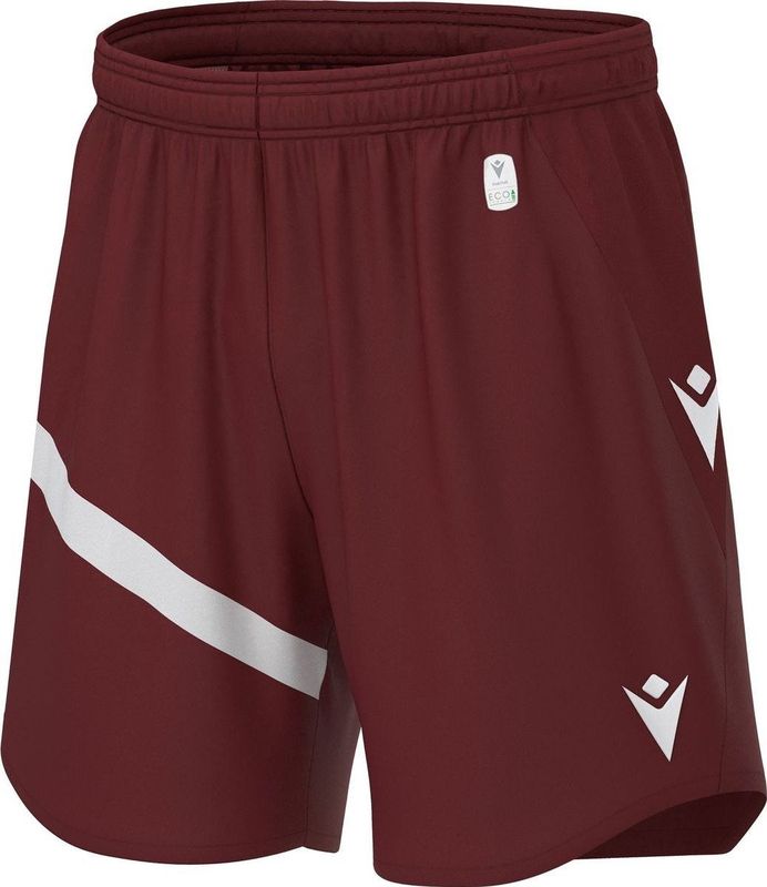 Macron Shen Eco Short Heren - Bordeaux / Wit | Maat: 3XL