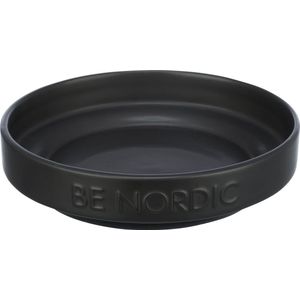 Trixie Be Nordic Voerbak Kat Keramiek / Rubber Zwart 16 CM