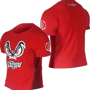 Fluory Bad Eyes Muay Thai Kickboks T-Shirt Rood - M