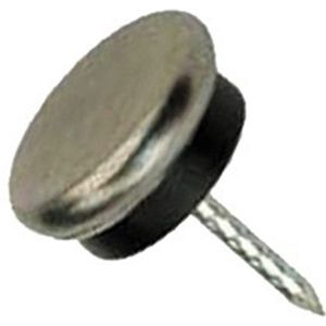 GLIJNAGEL KST/RING GUMI 20MM RVS KAP (4 stuks)