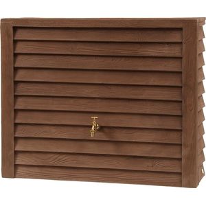 Luxe Houtlook regenton - 250 liter - Muur Regenton - Dark
