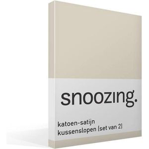 Snoozing - Katoen-satijn - Kussenslopen - Set van 2 - 50x70 cm - Ivoor