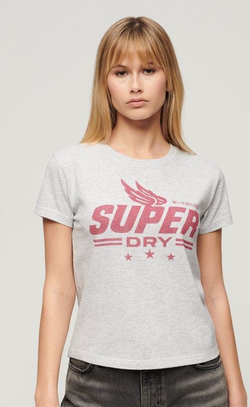 Superdry Archive Kiss Print Fit T-shirt Met Korte Mouwen