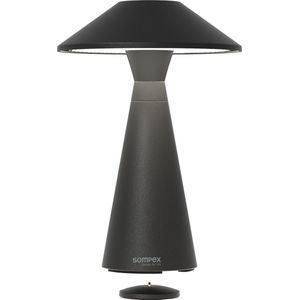Sompex Tafellamp Move | Zwart |  Led - indoor / outdoor voor binnen en buiten - in hoogte verstelbaar met oplaadstation USB om draadloos op te laden