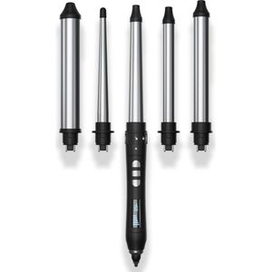 Amika The Chameleon 5-in-1 Curling Wand, verwisselbare krultang | Krultang met opzetstukken - Curling iron - 5 Barrel Interchangeable Curling Kit
