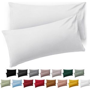 Blumtal Kussensloop Microvezel Kussenhoes 40 x 60 cm - Wit - Met Rits - Set van 2