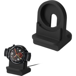 kwmobile Horloge standaard geschikt voor Huawei Watch 3 / 3 Pro / Watch GT3 / GT2 Pro / GT2 ECG / GT Runner Laadstation - Oplaad houder - Lichtgewicht siliconen houder in zwart