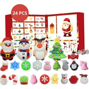 SquishySurprise - Adventskalender 2024 - Squishies - Voor kinderen - 24 stuks - Kerstcadeau - Sinterklaascadeau