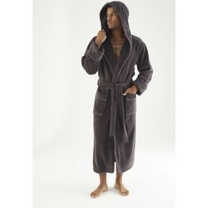 Heren Bamboe Katoen Badjas Matteo / Bruin / XXL