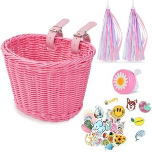 Fietsmand Kinderfiets - Kinderfietsmand - Fietskrat Kinderfiets - Roze