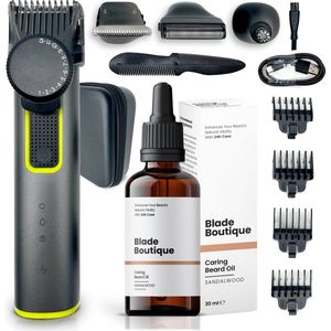 Blade Boutique 8-1 Baardtrimmer + Baardolie Set - Baardtrimmer - Trimmer - Scheerapparaat - Baardolie