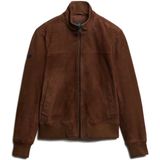 Superdry - Modern Leren Jas - Zwart - Relaxte Pasvorm