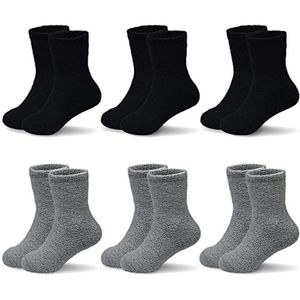 Warme Kindersokken voor Jongens en Meisjes - 6 Paar Zachte Sokken voor Kinderen van 1-10 Jaar