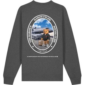 Baron Filou - Pullover Oval Backprint - Stone Grey - Sweater