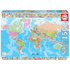 Puzzel Educa World Map 1500 pcs