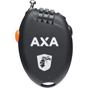 Axa Roll - retractable kabelcijferslot - 75 cm - zwart - AXA cijferslot - kabelslot  - voor ski's - snowboards - fiets - gereedschap - racefiets - mountainbike - backpack