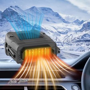 Mrs. Jones Autoverwarming 12 V draagbare autoverwarming 2-in-1 verwarming voorruit-ontdooier stoelverwarming voor grote vrachtwagens met timerfunctie .