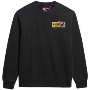 Superdry - Service Supply - Sweatshirt - Zwart - Loose Fit
