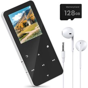 128 GB Bluetooth MP3-speler met luidspreker en hoofdtelefoon - Digitale muziek- en video afspeler met FM-radio