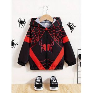 Jas - spinnenweb - zomerjas - capuchon - maat 104 - 4 jaar