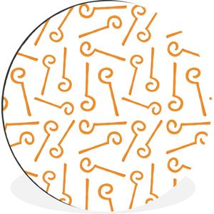 WallCircle - Wandcirkel - Muurcirkel - Sinterklaas - Staf - Sint - Kinderen - Jongens - Meisjes - Kind - Aluminium - Dibond - ⌀ 60 cm - Binnen en Buiten