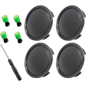 Wieldoppen zwart voor 75 mm wielnaafdoppen velgdoppen auto.