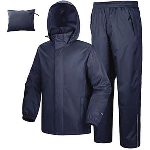 Waterdicht Reflecterend Regenpak voor Heren en Dames - Opvouwbaar Winddicht en Ademend voor Outdoor Activiteiten