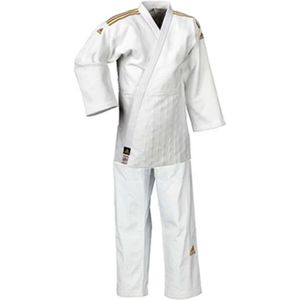 Adidas judopak J350 voor beginners en kinderen | Wit-goud (Maat: 170)
