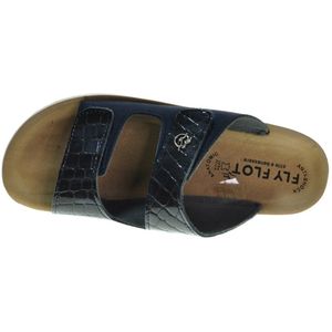 Fly Flot Blauw Croco Slipper maat 37