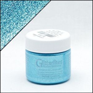 Angelus Glitterlites - IJs Blauw - 29,5 ml Glitter verf voor leer (Ice Ice Blue)