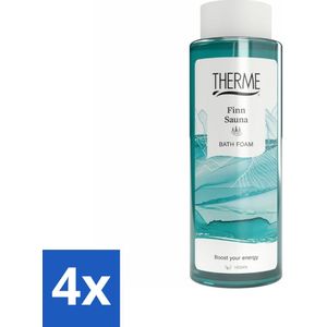 4 x Therme - Finn Sauna - Badschuim - Verfrissend - Verzorgend - 500ml - Badschuim - Sauna - Eucalyptus - Menthol - Ontspanning