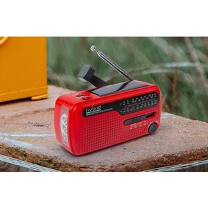 Noodradio Zwengelradio Draagbare Zonne-Radio Met Oplaadbare Batterij Powerbank-Functie Led-Zaklamp Leeslamp Voor Camping Buiten