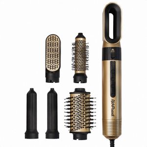 RickiParodi Air - 6-in-1 Haartool - Föhnborstel & Krulset - 6 Opzetstukken