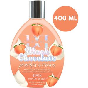 Brown Sugar DOUBLE DARK BLACK CHOCOLATE PEACHES & CREAM Zonnebankcreme - Bronzer - 400ml