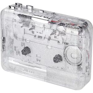 Draagbare transparante cassettespeler USB-cassetteopname met USB2.0-aansluiting cassette speler