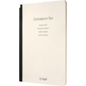 Sigel - notitieschrift - A5 - Conceptum Flex - chamois - 80 grams papier - kanban - 4 talig- 92 pagina's - softcover - SI-CF227