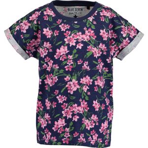 Blue Seven Meisjes T-shirt - Donkerblauw - Maat 98