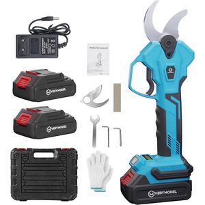Accu-snoeischaar 40 mm met Display en Borstelloze Motor - Elektrische Snoeischaar voor Tuin en Bomen