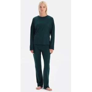 Dagi Pyjamaset met Lange Mouwen, Boothals en Broek met Normale Taille